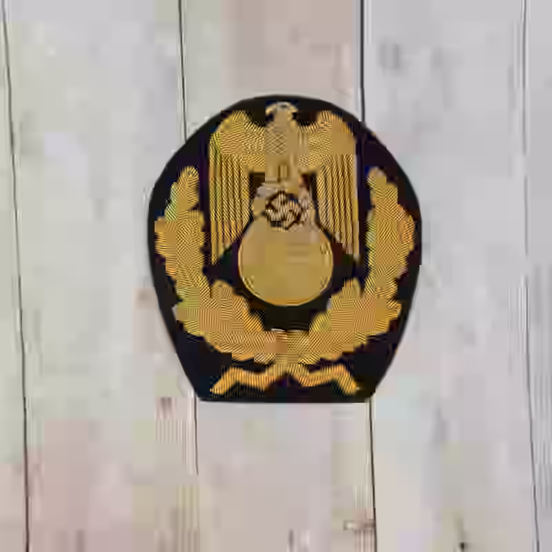 Joachim von Ribbentrop 1940-1945 Sleeve Rank - WWII-era Joachim von Ribbentrop sleeve rank insignia with gold thread on black background.