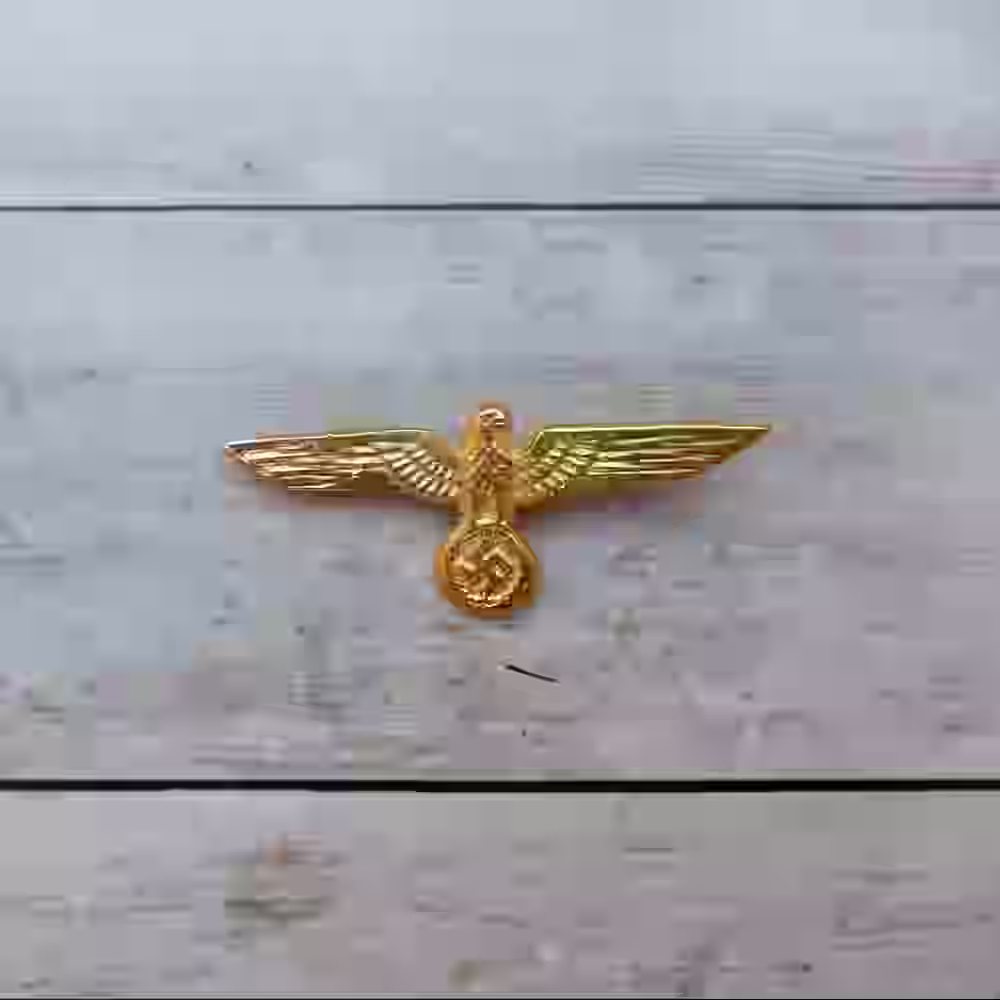 NSDAP Parteiadler Visor Political Leader's Gold Metallic Cap Eagle - NSDAP Parteiadler gold metallic cap eagle for high-ranking political leaders’ visors.