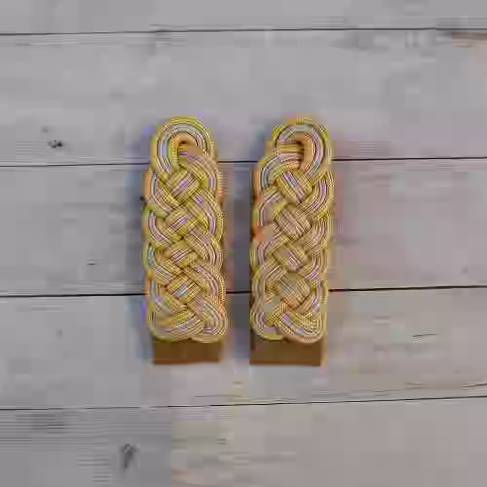 SS Obergruppenführer Shoulder Boards - WWII-era SS Obergruppenführer shoulder boards with gold and silver wires on brown wool.